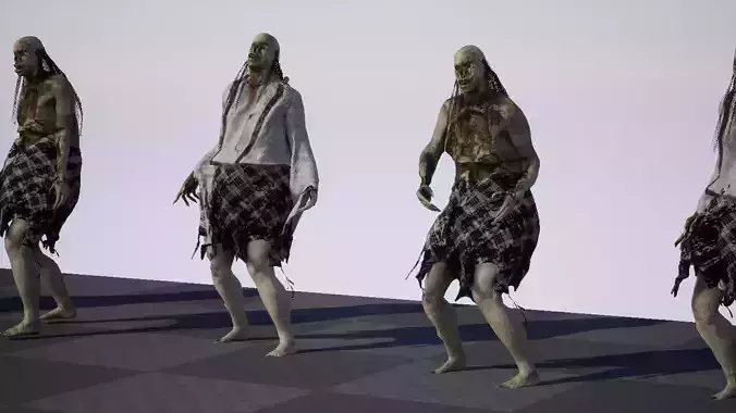 Fat Zombie 2 Low-poly 3D model
