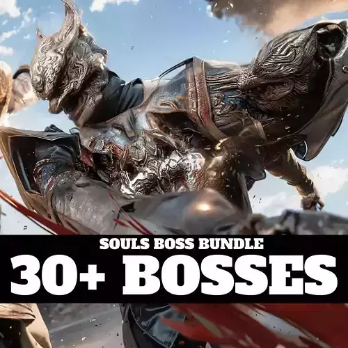 Boss Bundle  30 Bosses  Souls Pack 27 Low-poly 3D model