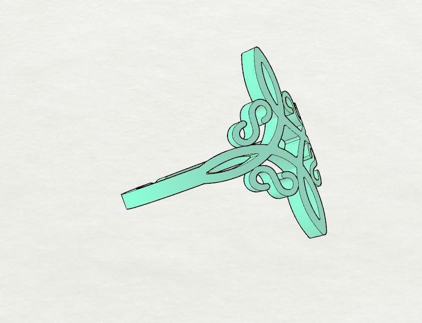 Patterned ring 3D print model_5