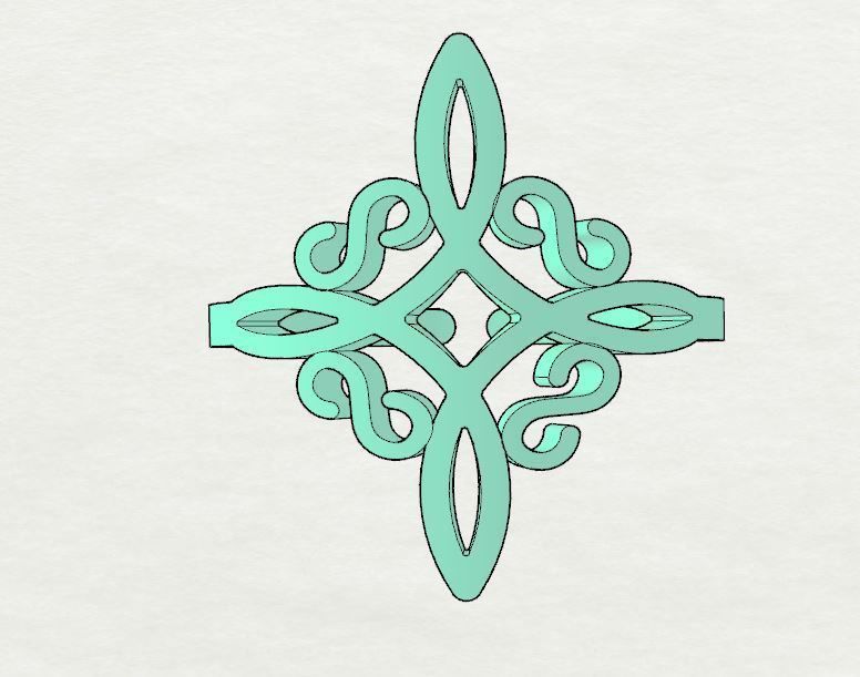 Patterned ring 3D print model_10