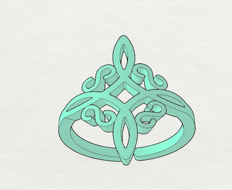 Patterned ring 3D print model_11