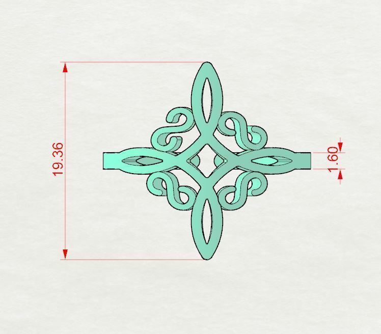 Patterned ring 3D print model_8