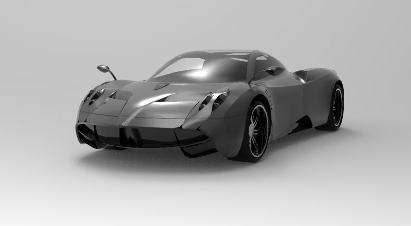 Pagani Huayra 2012 Gameready Low Poly Model Low-poly 3D model_2