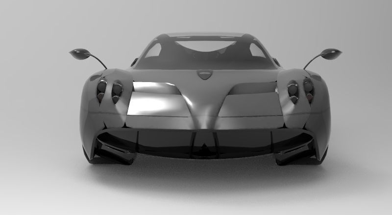 Pagani Huayra 2012 Gameready Low Poly Model Low-poly 3D model_3