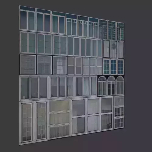Trim Sheet Windows Perfect for low poly models Texture