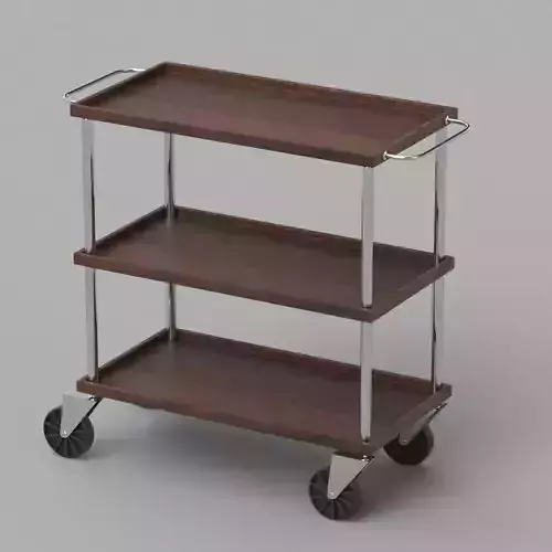 Dark Wood Service Trolley