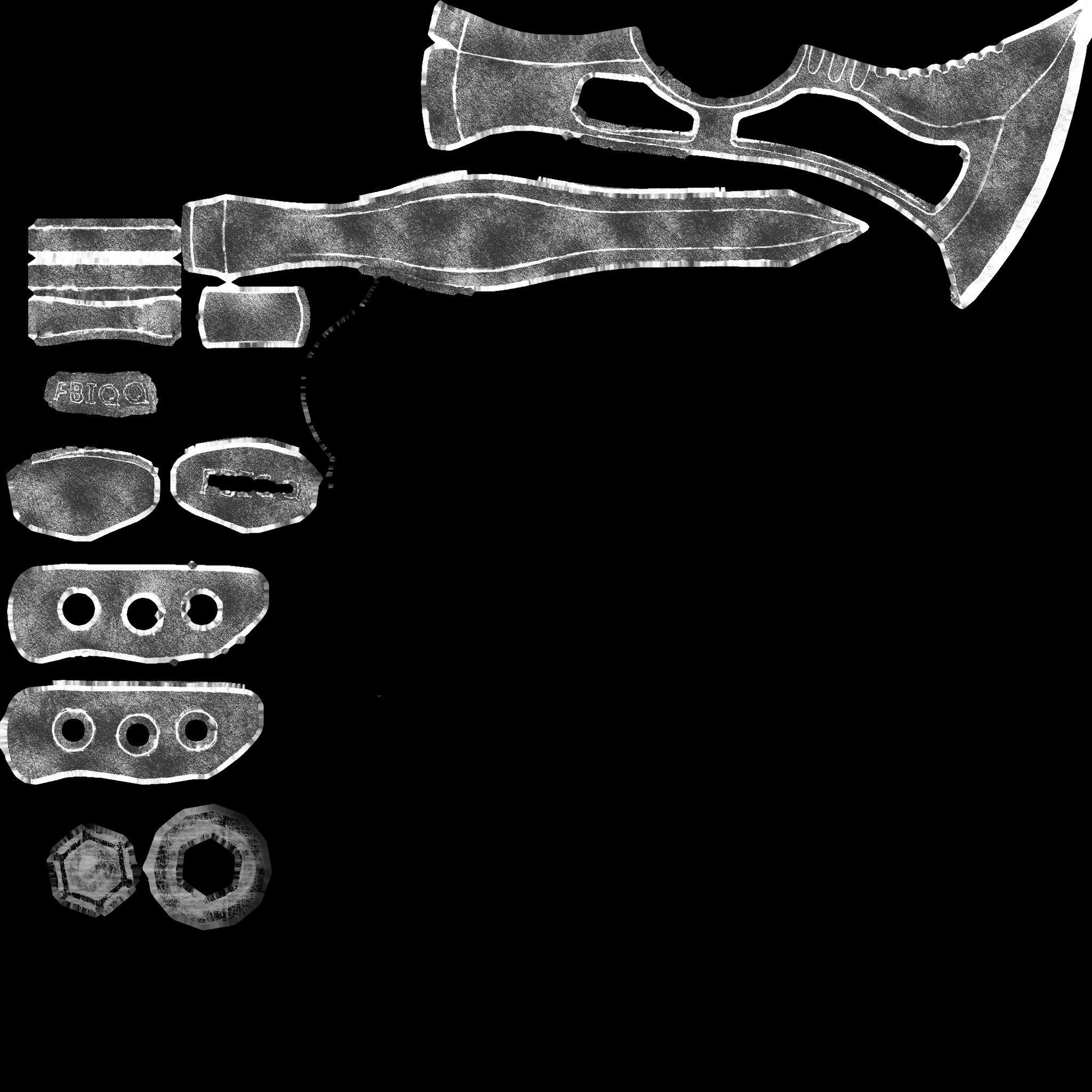 Survival Tomahawk Axe Free low-poly 3D model_9