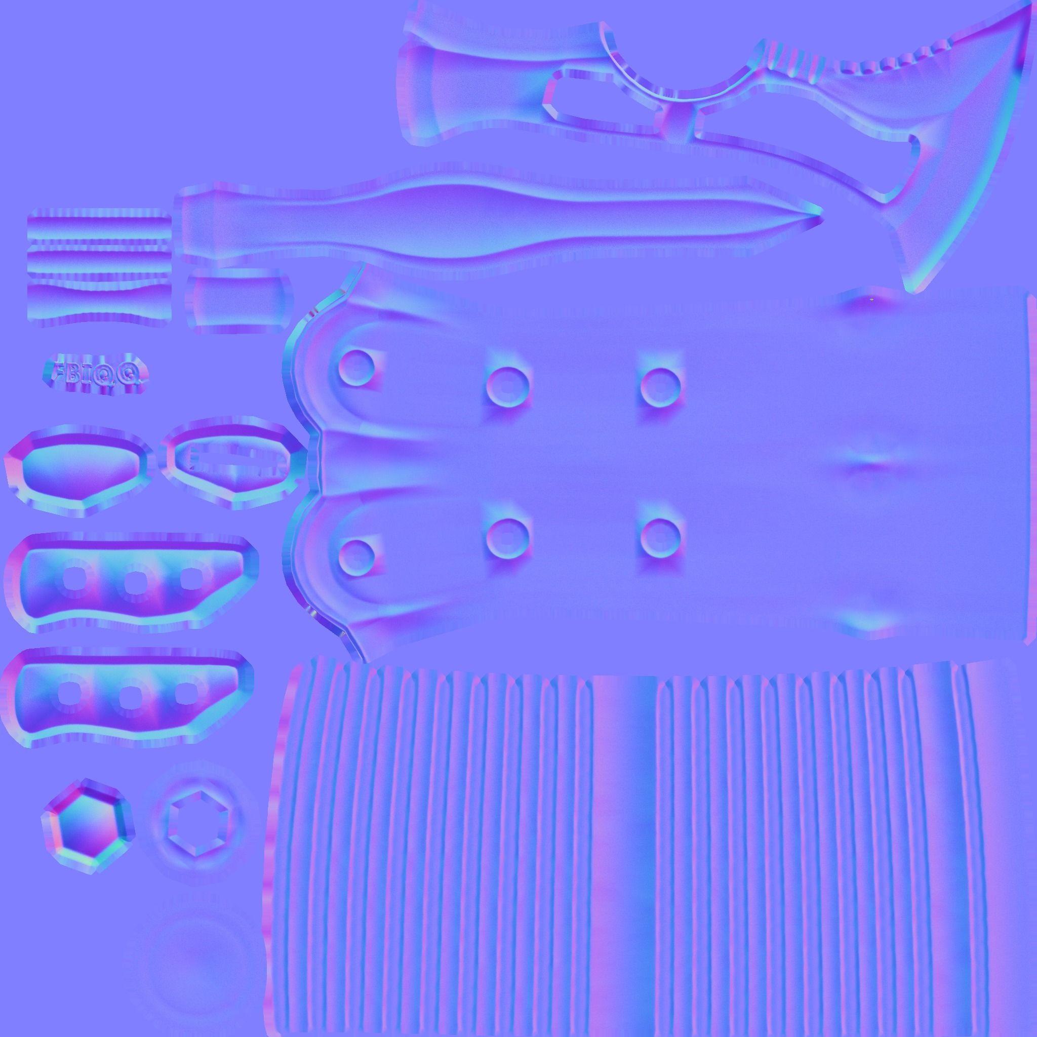 Survival Tomahawk Axe Free low-poly 3D model_12