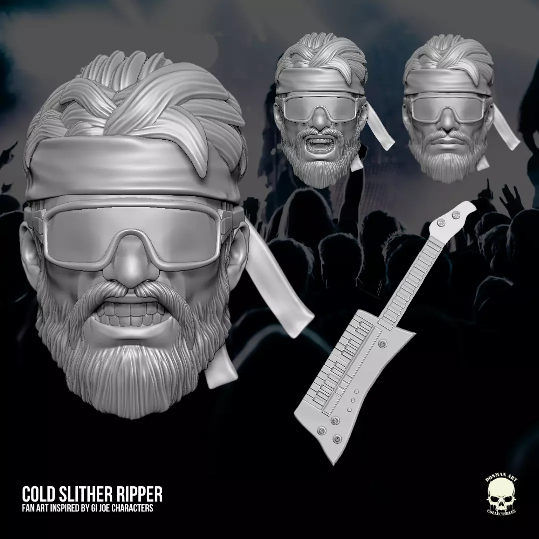 Cold Slither Ripper GI Joe Fan Art For Action Figures 3D print model