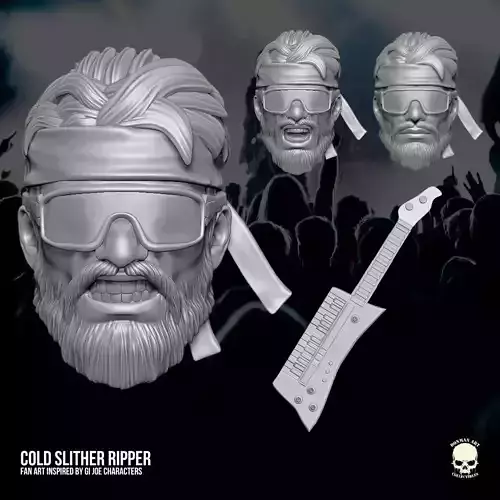 Cold Slither Ripper GI Joe Fan Art  For Action Figures 3D print model