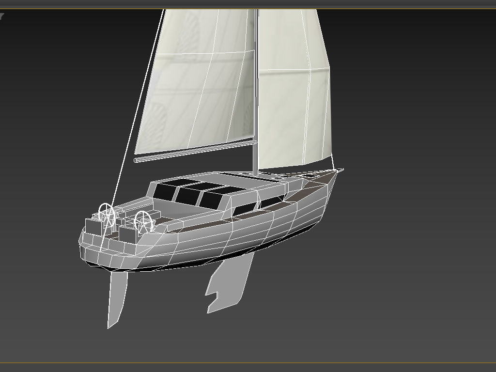 Sail Boat LOWEST Low-poly 3D model_8