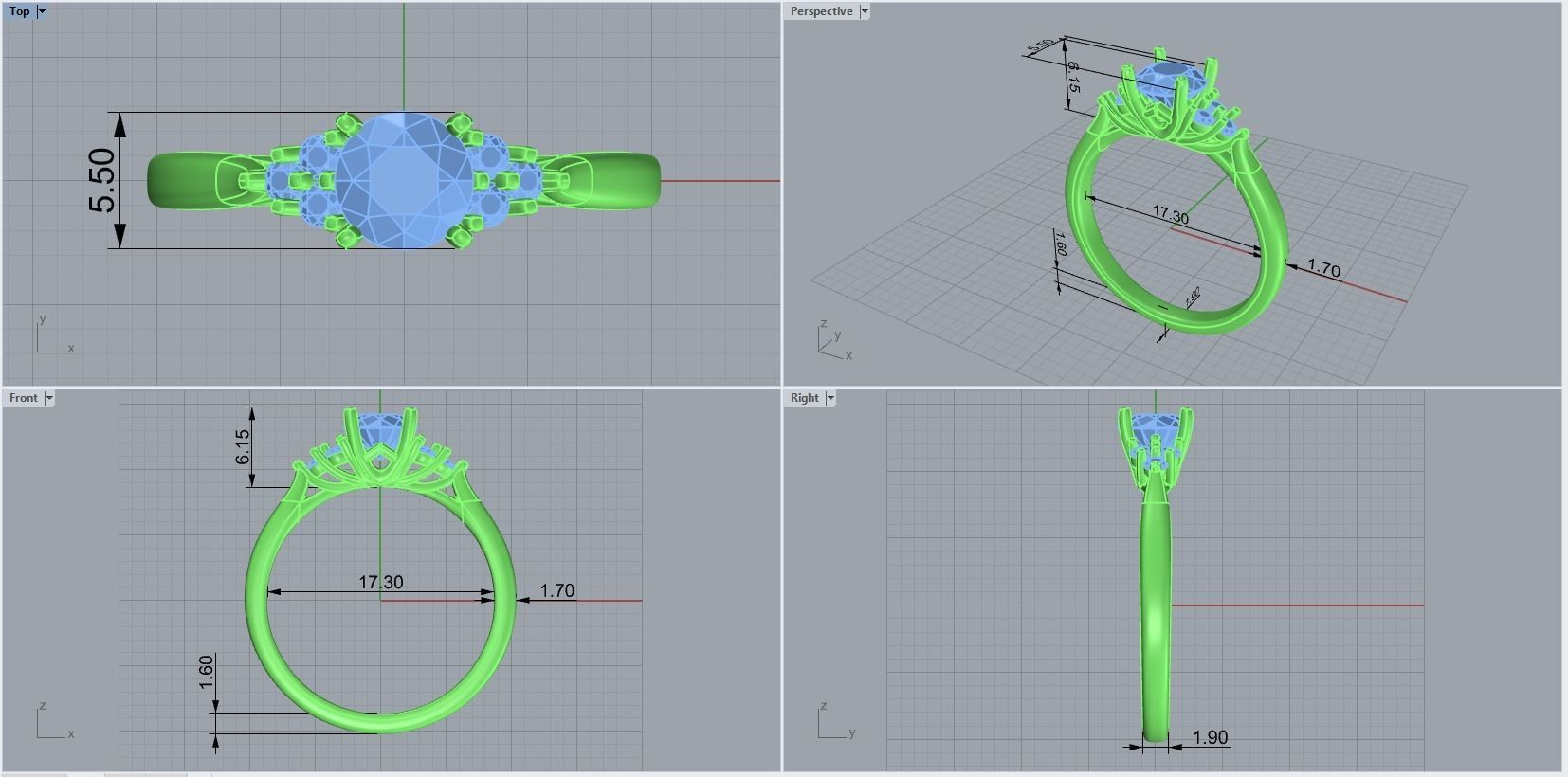 ring code 463 3D print model_1