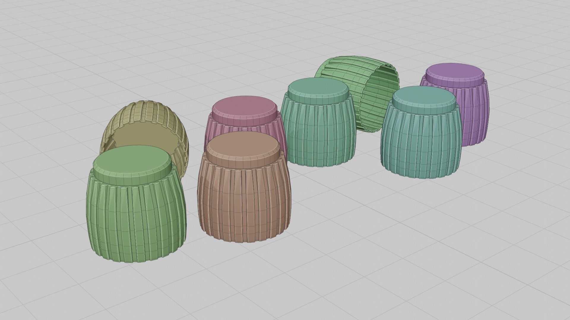 Marshall style guitar amp knobs 3D model_8