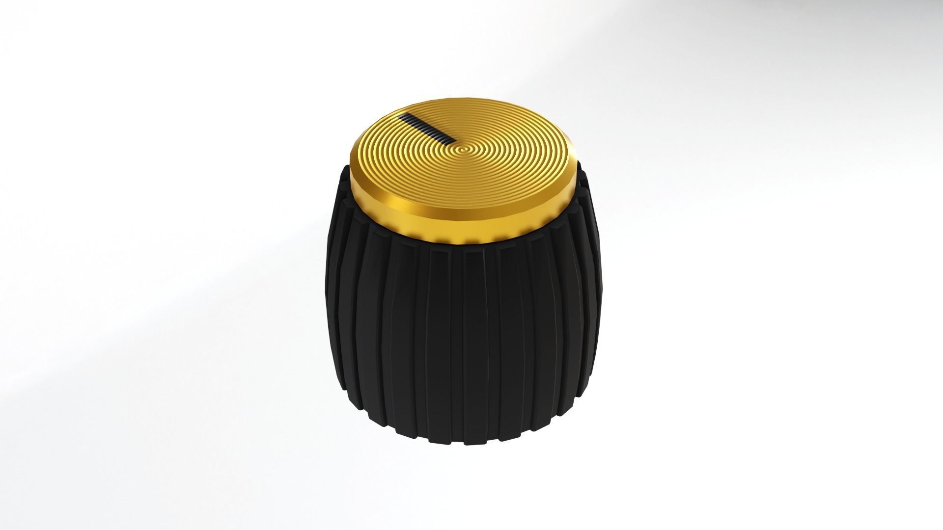 Marshall style guitar amp knobs 3D model_1