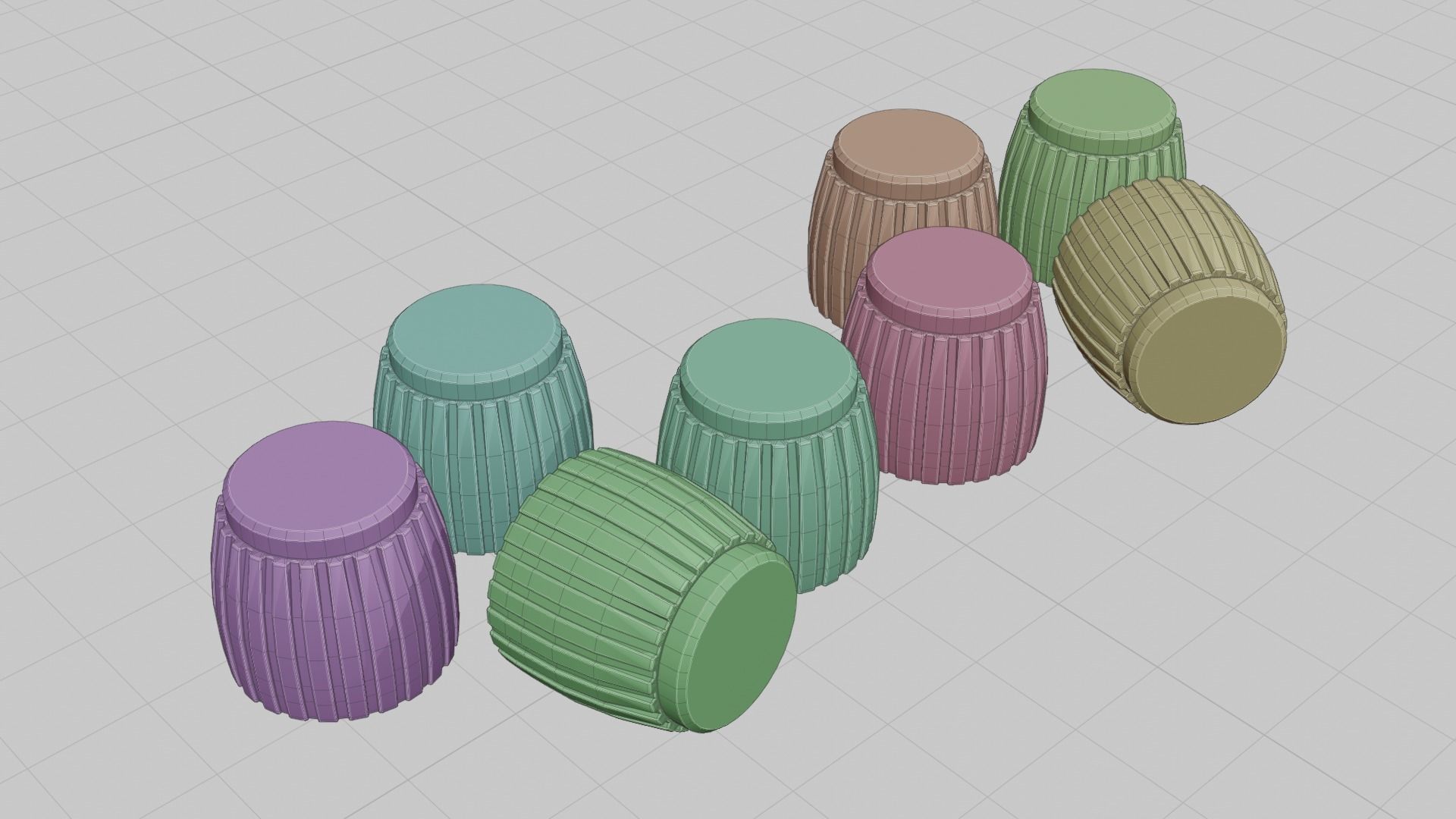 Marshall style guitar amp knobs 3D model_6