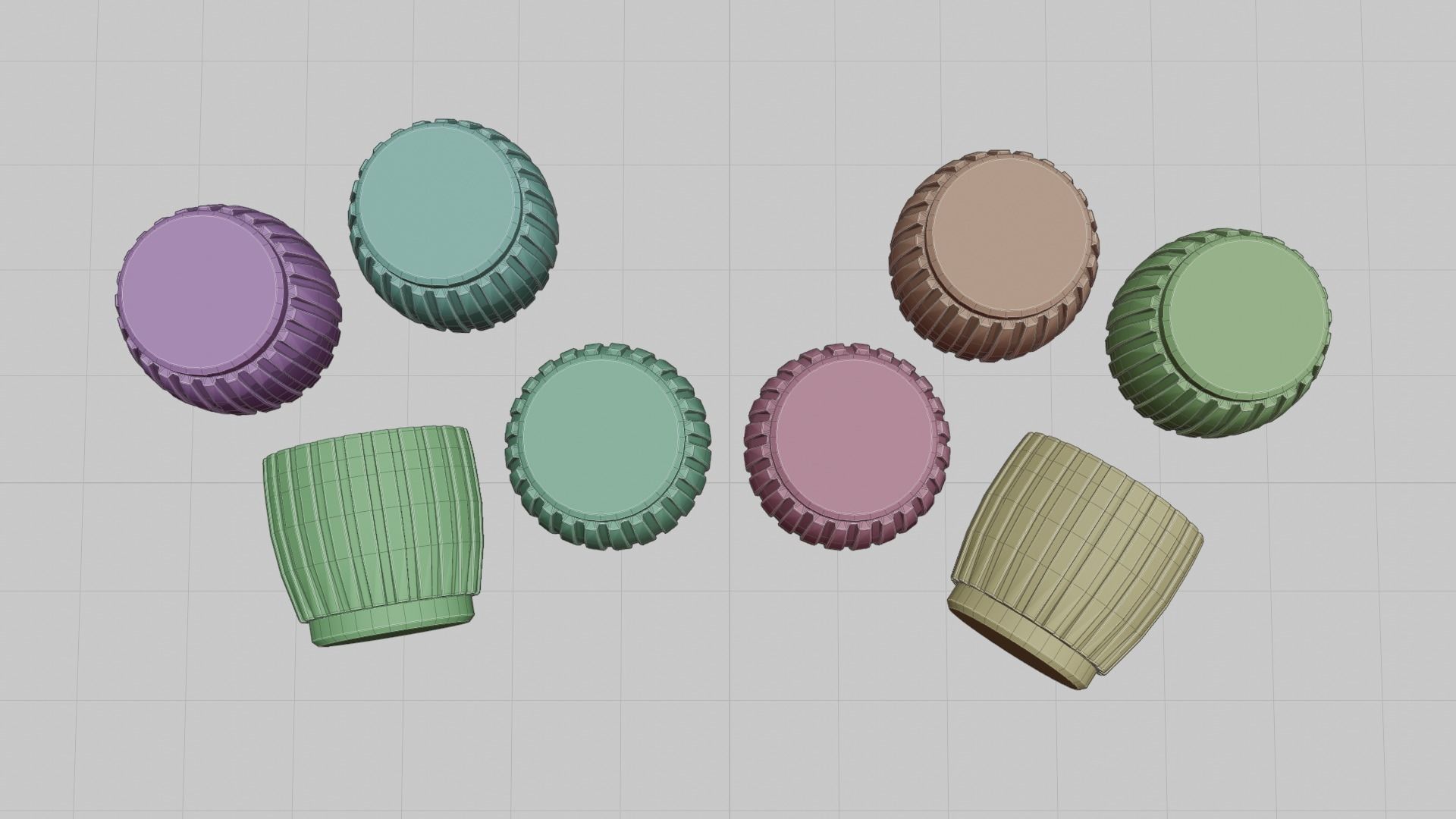 Marshall style guitar amp knobs 3D model_7