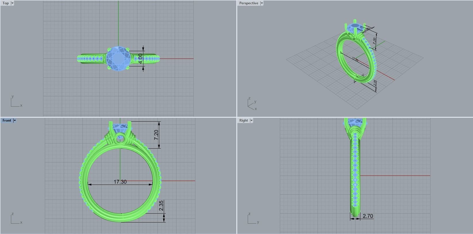 ring code  465 3D print model