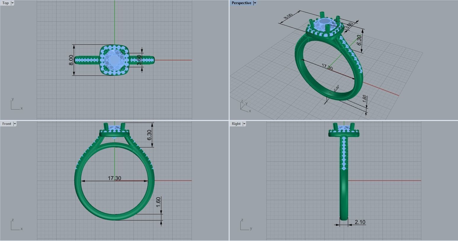 ring code  483 3D print model_1