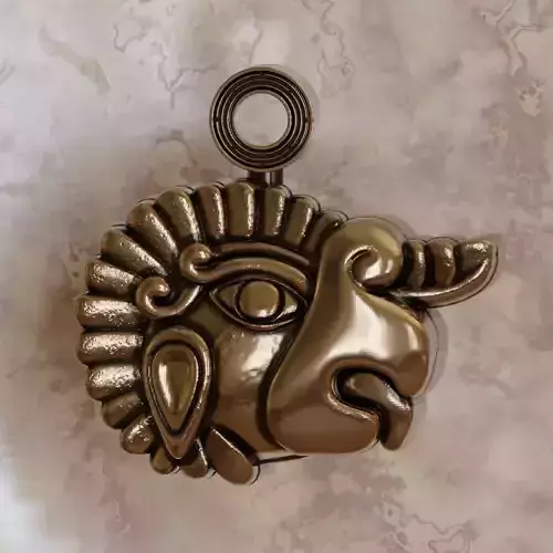 Aztec symbol pendant 8 Vulture - Cozcacuauhtli 3D print model