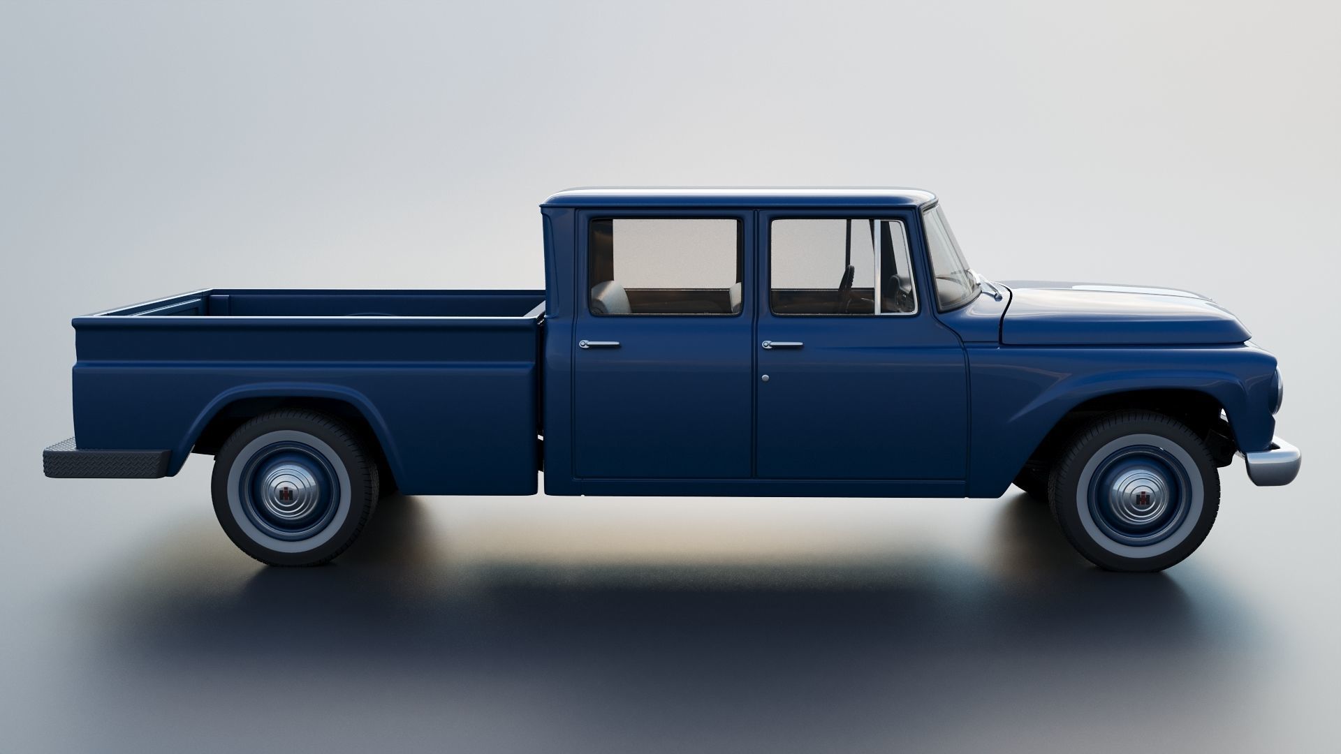 International Pickup Crew Cab 1964 3D print model_8