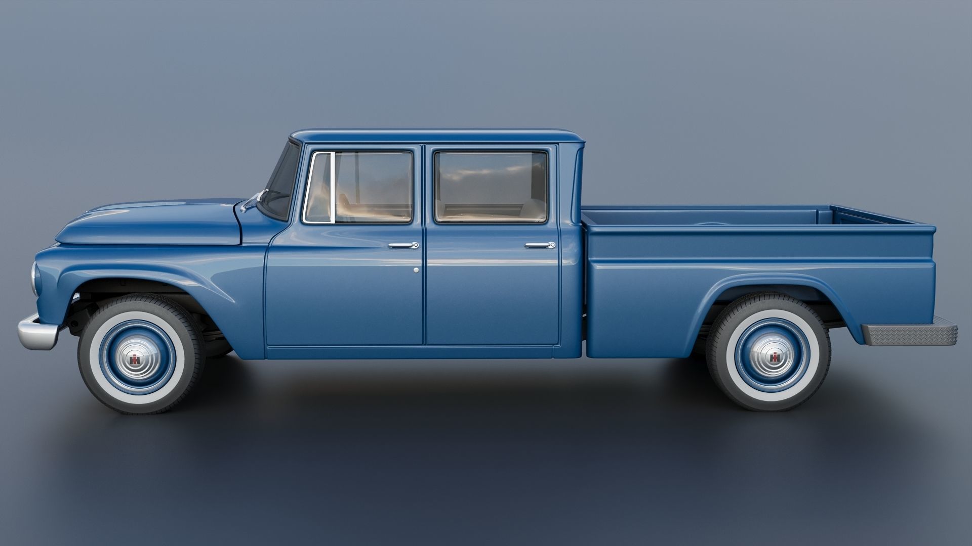 International Pickup Crew Cab 1964 3D print model_3