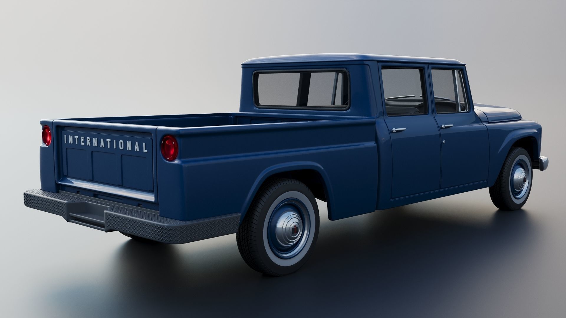 International Pickup Crew Cab 1964 3D print model_6