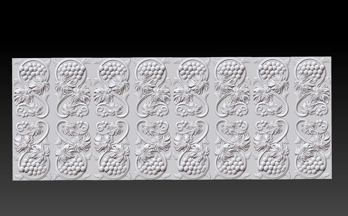 grape vine- elements decoration 3D model_4