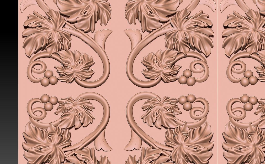 grape vine- elements decoration 3D model_12