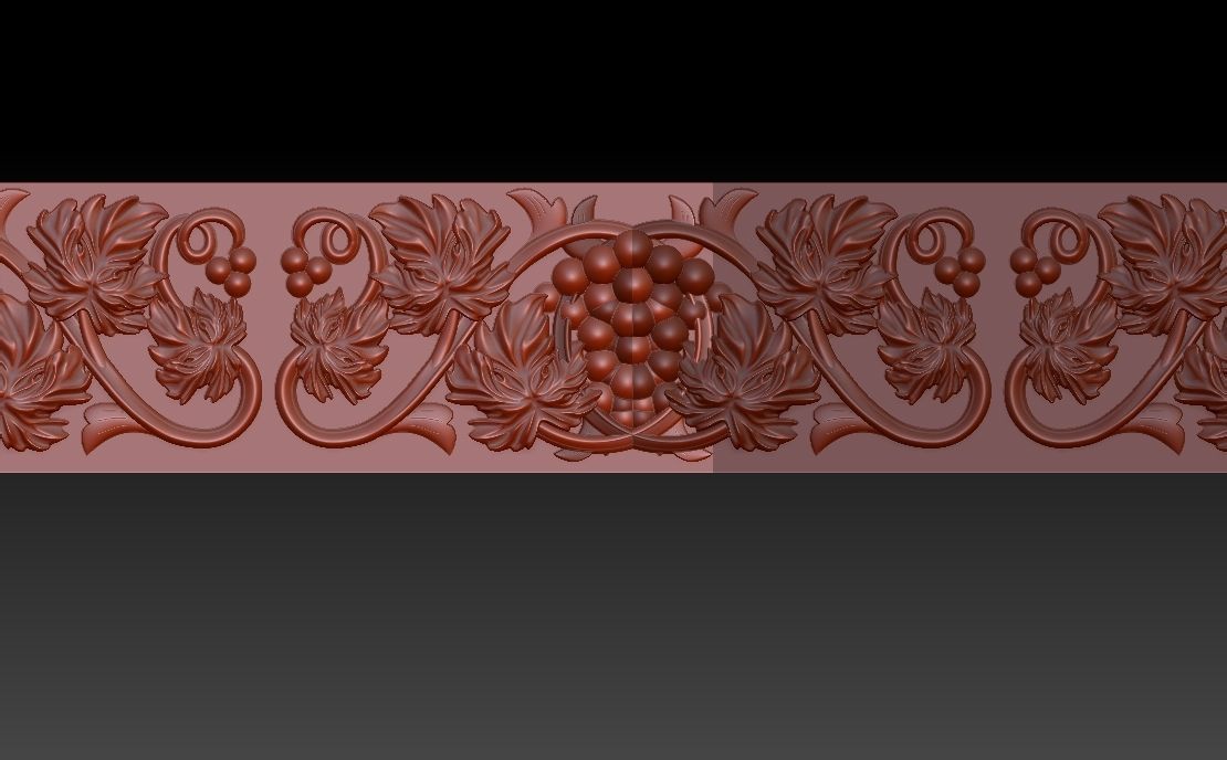 grape vine- elements decoration 3D model_7