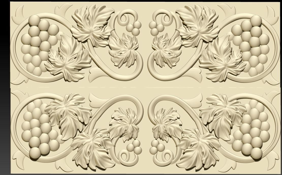 grape vine- elements decoration 3D model_3