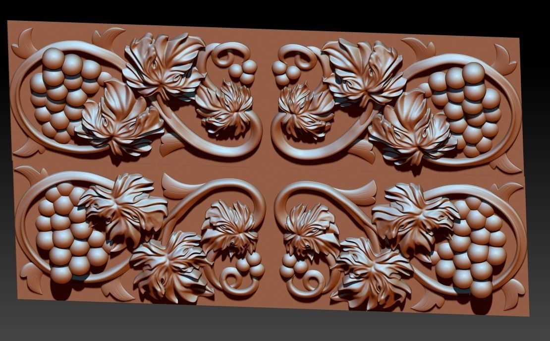 grape vine- elements decoration 3D model_11