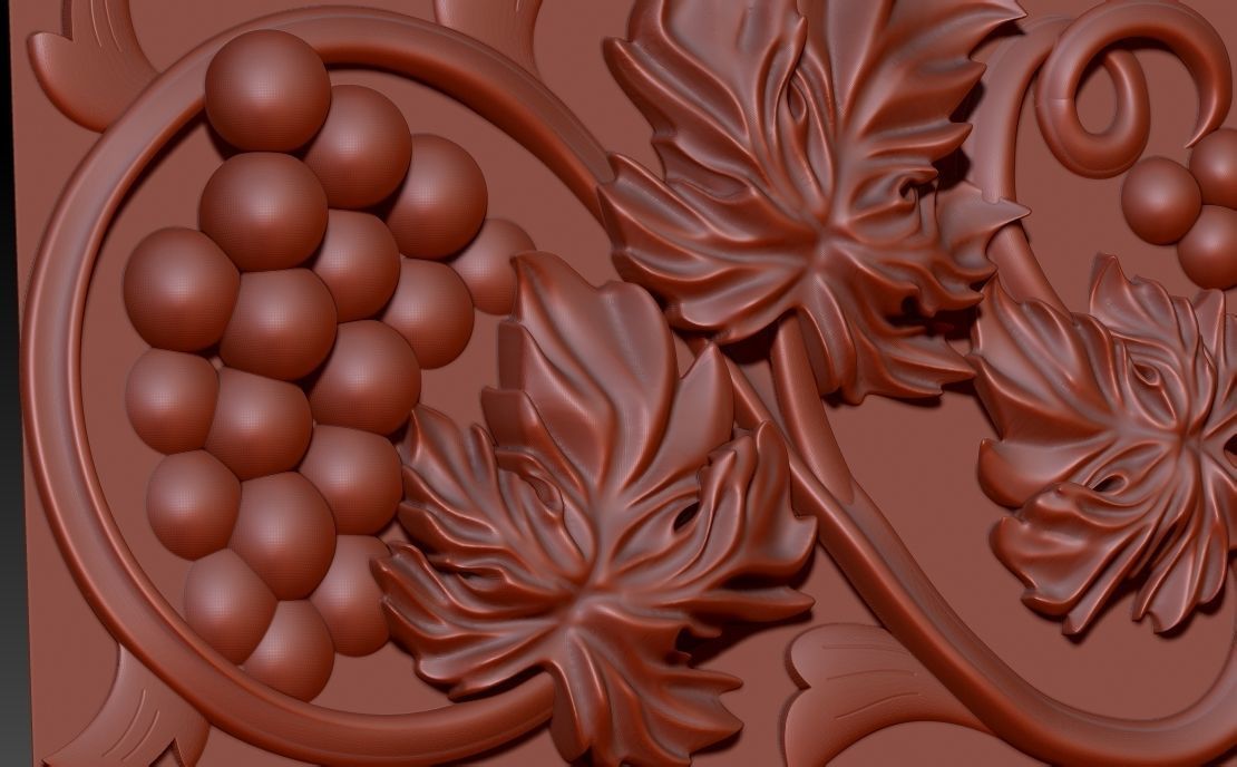 grape vine- elements decoration 3D model_5