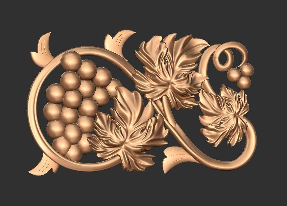 grape vine- elements decoration 3D model_14