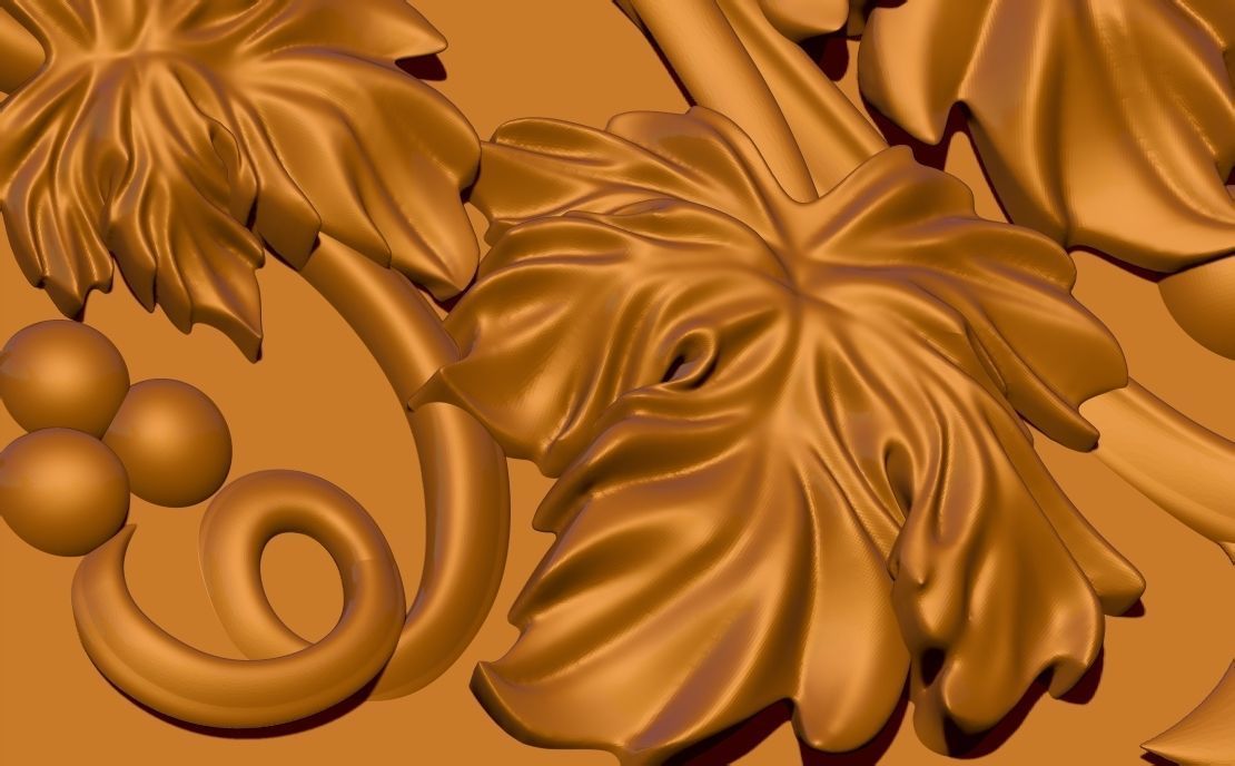 grape vine- elements decoration 3D model_1