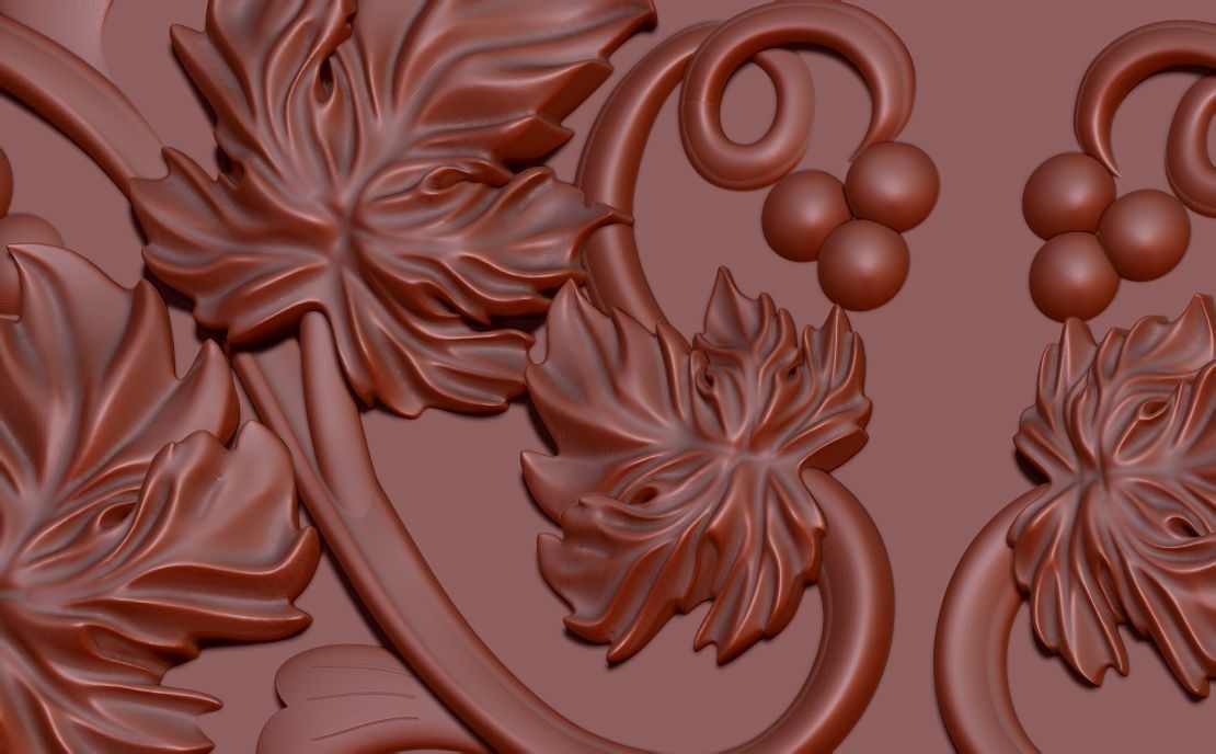 grape vine- elements decoration 3D model_8