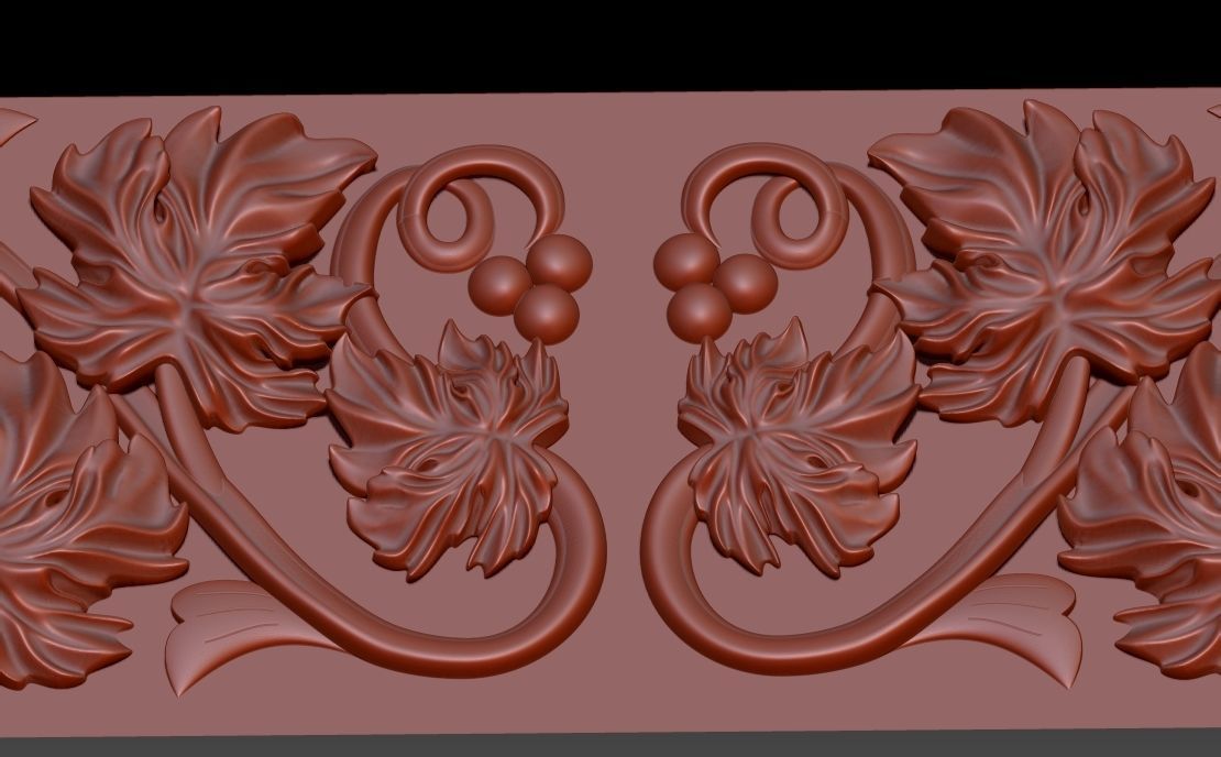 grape vine- elements decoration 3D model_9