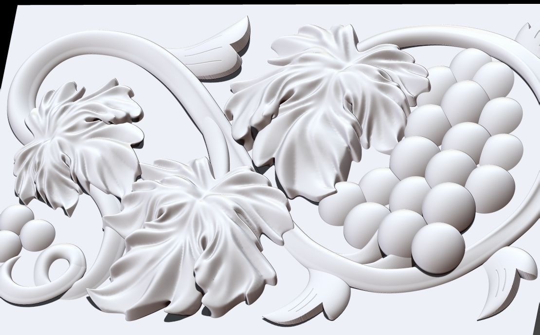 grape vine- elements decoration 3D model_6