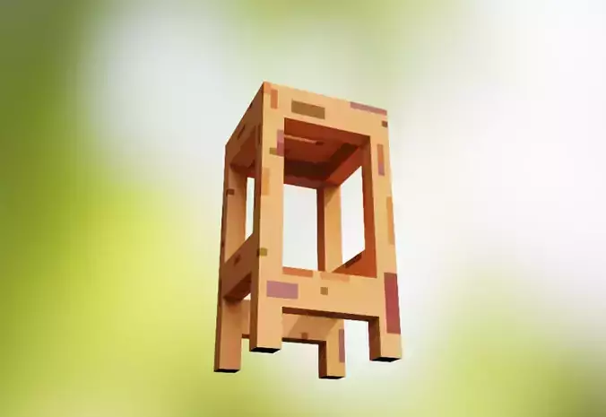 Voxel Wooden Lab Stool Chair