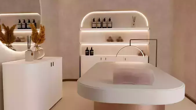 Luxury beauty salon massage room interior
