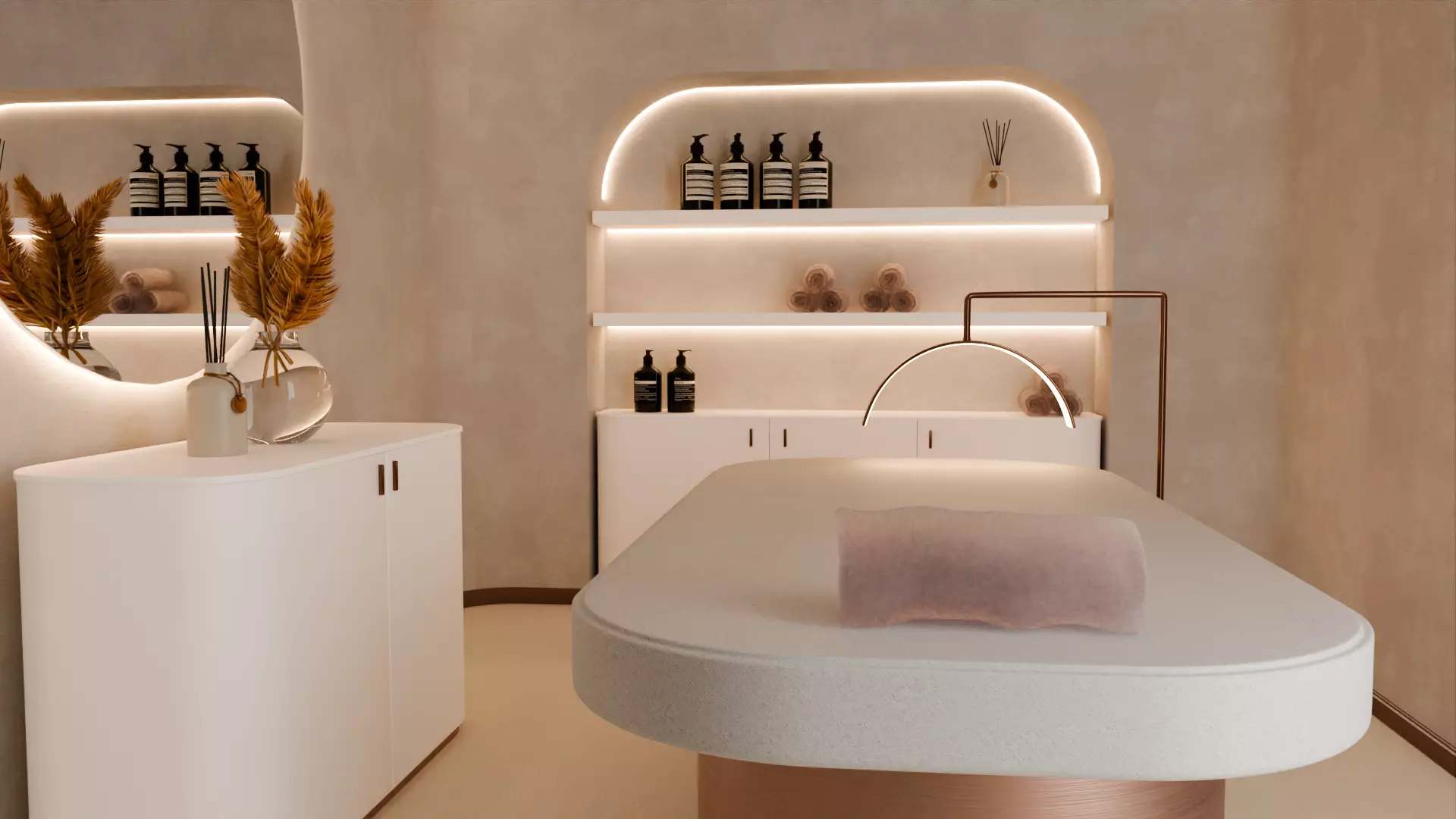 Luxury beauty salon massage room interior Free 3D model