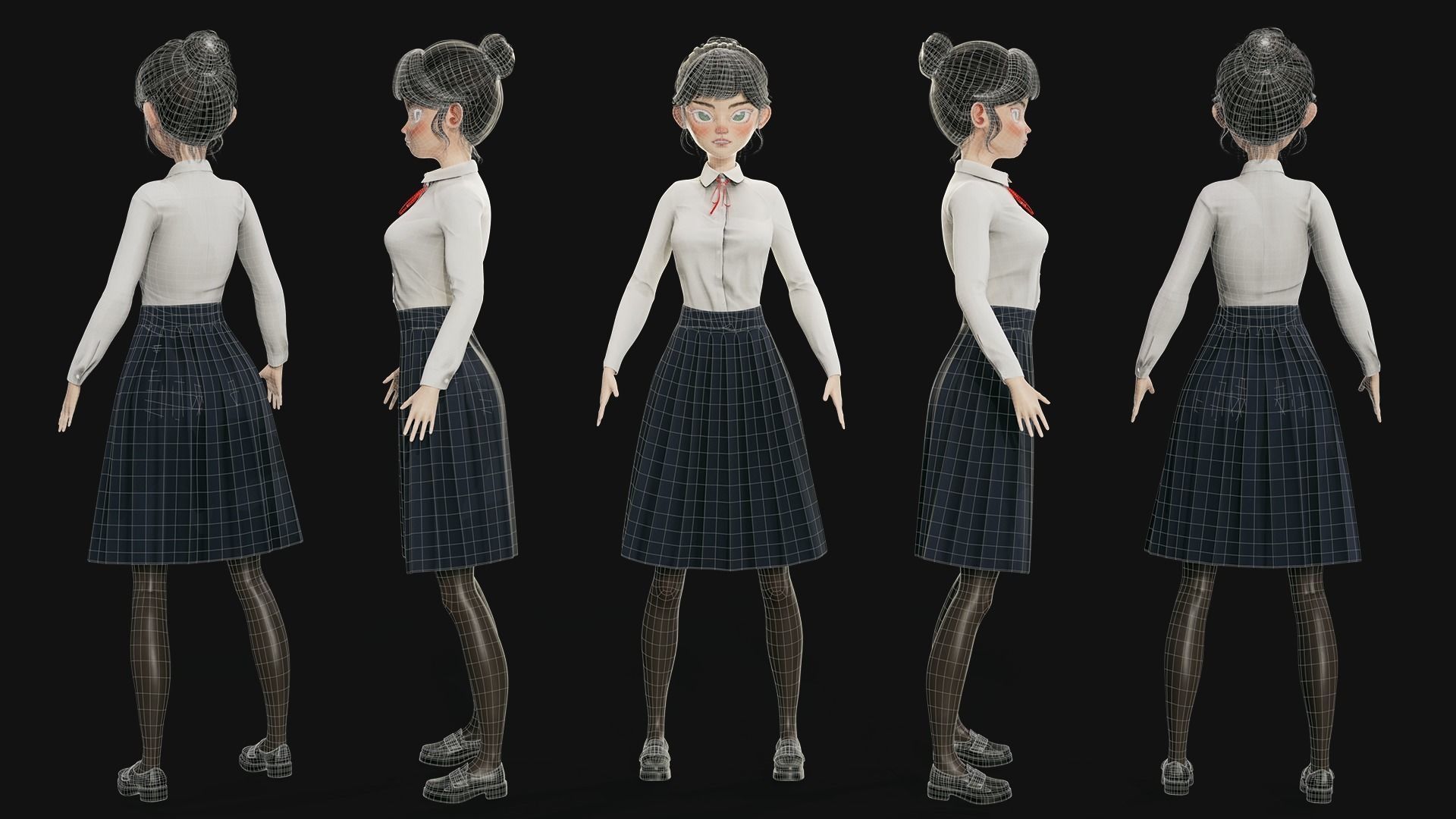 GAME-READY 3D Character - Eika Low-poly 3D model_5