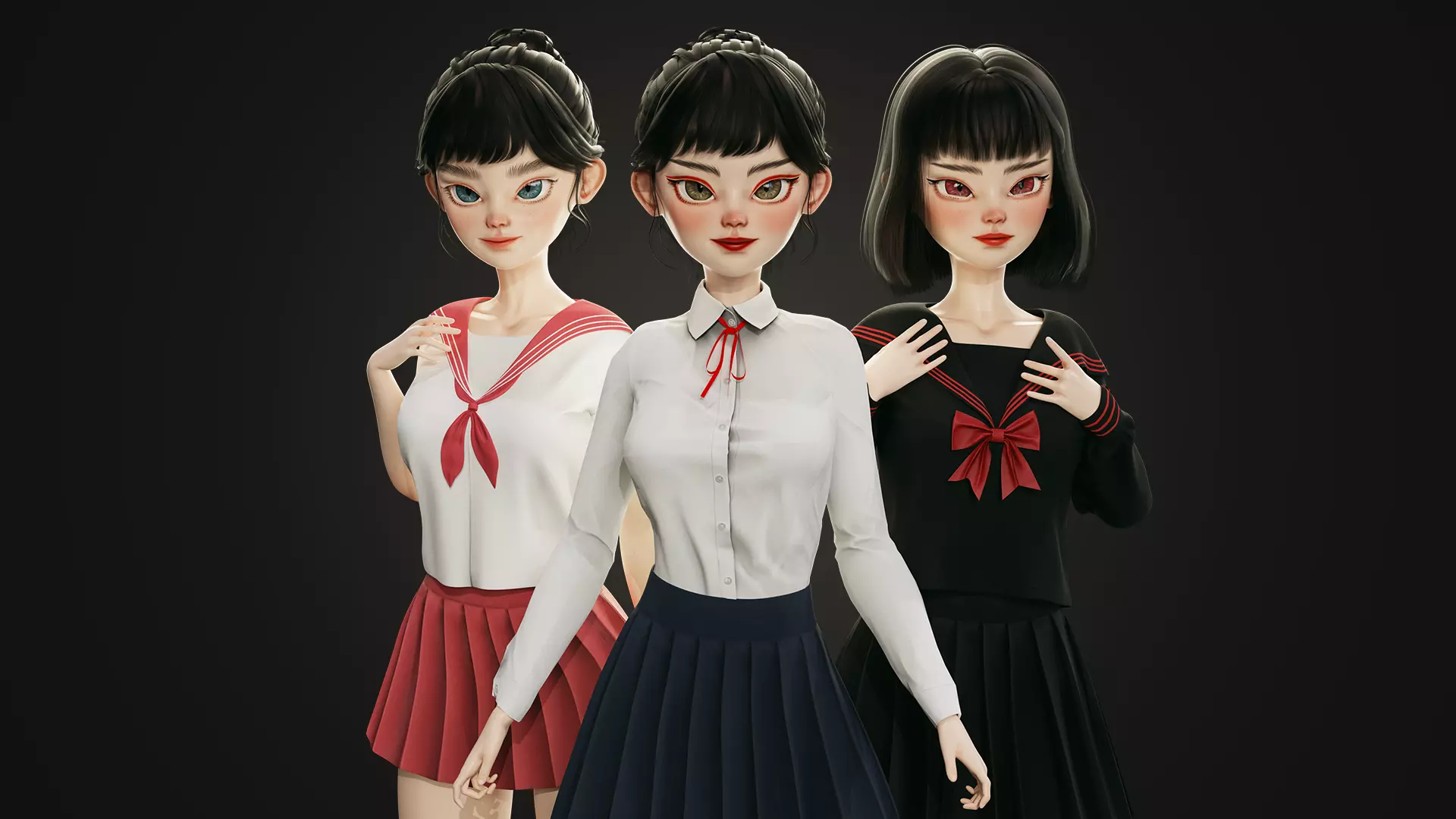 GAME-READY 3D Character - Eika Low-poly 3D model_0