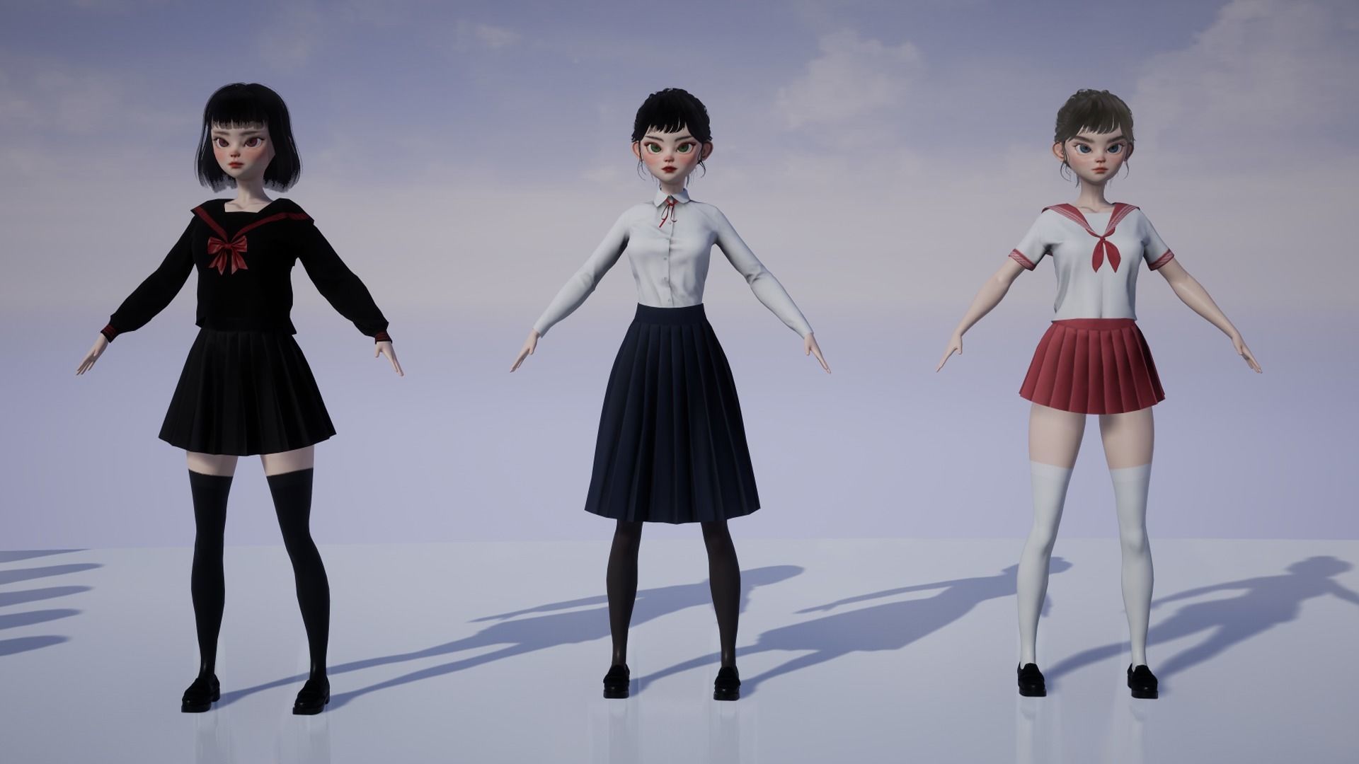 GAME-READY 3D Character - Eika Low-poly 3D model_23