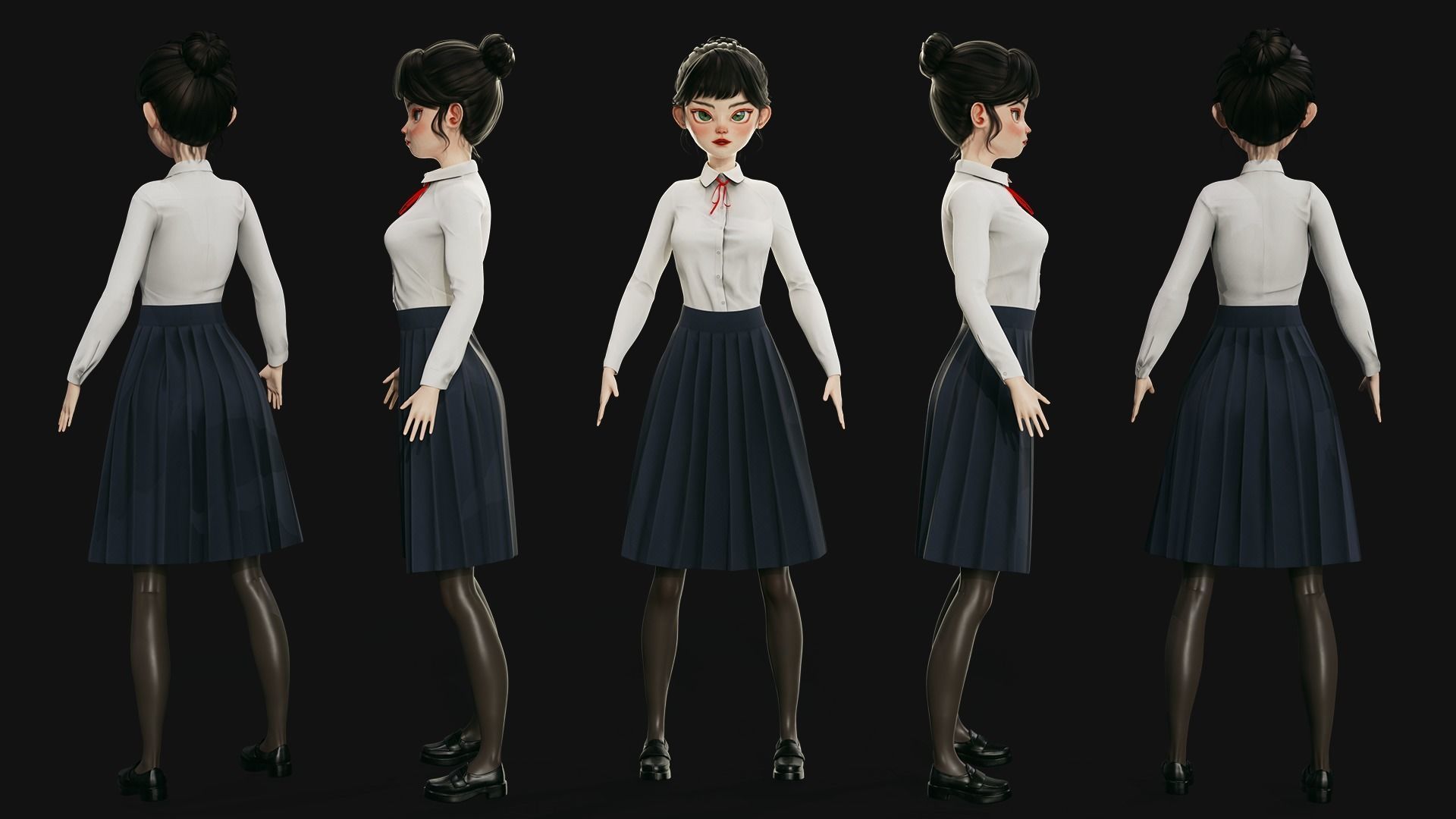 GAME-READY 3D Character - Eika Low-poly 3D model_4