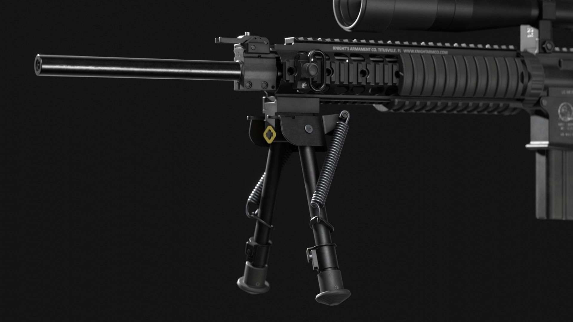 Armalite AR-10T Battle Rifle Pack - Game Asset Low-poly 3D model_11