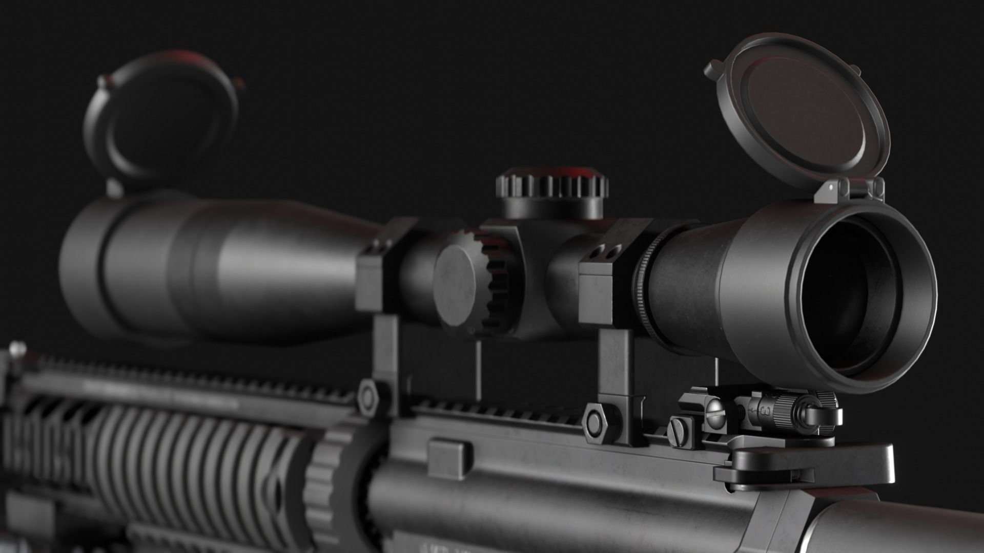 Armalite AR-10T Battle Rifle Pack - Game Asset Low-poly 3D model_8