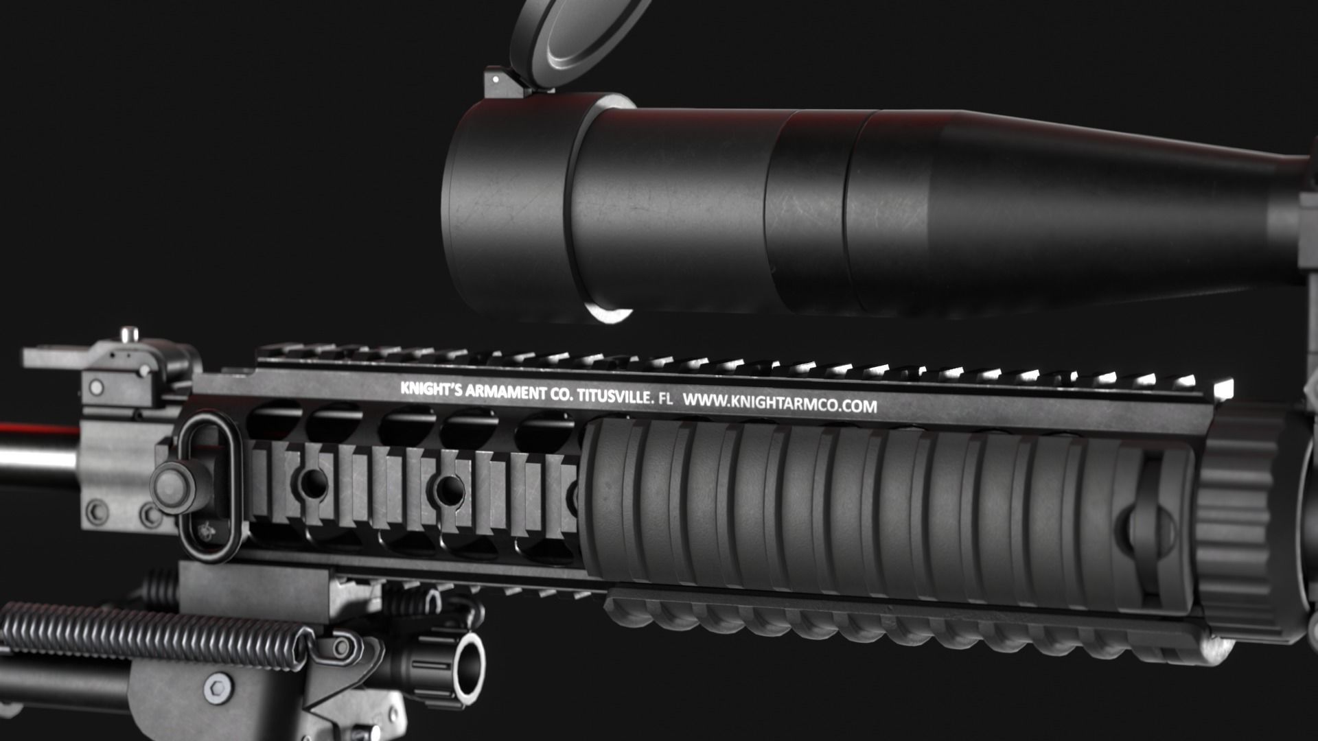 Armalite AR-10T Battle Rifle Pack - Game Asset Low-poly 3D model_9