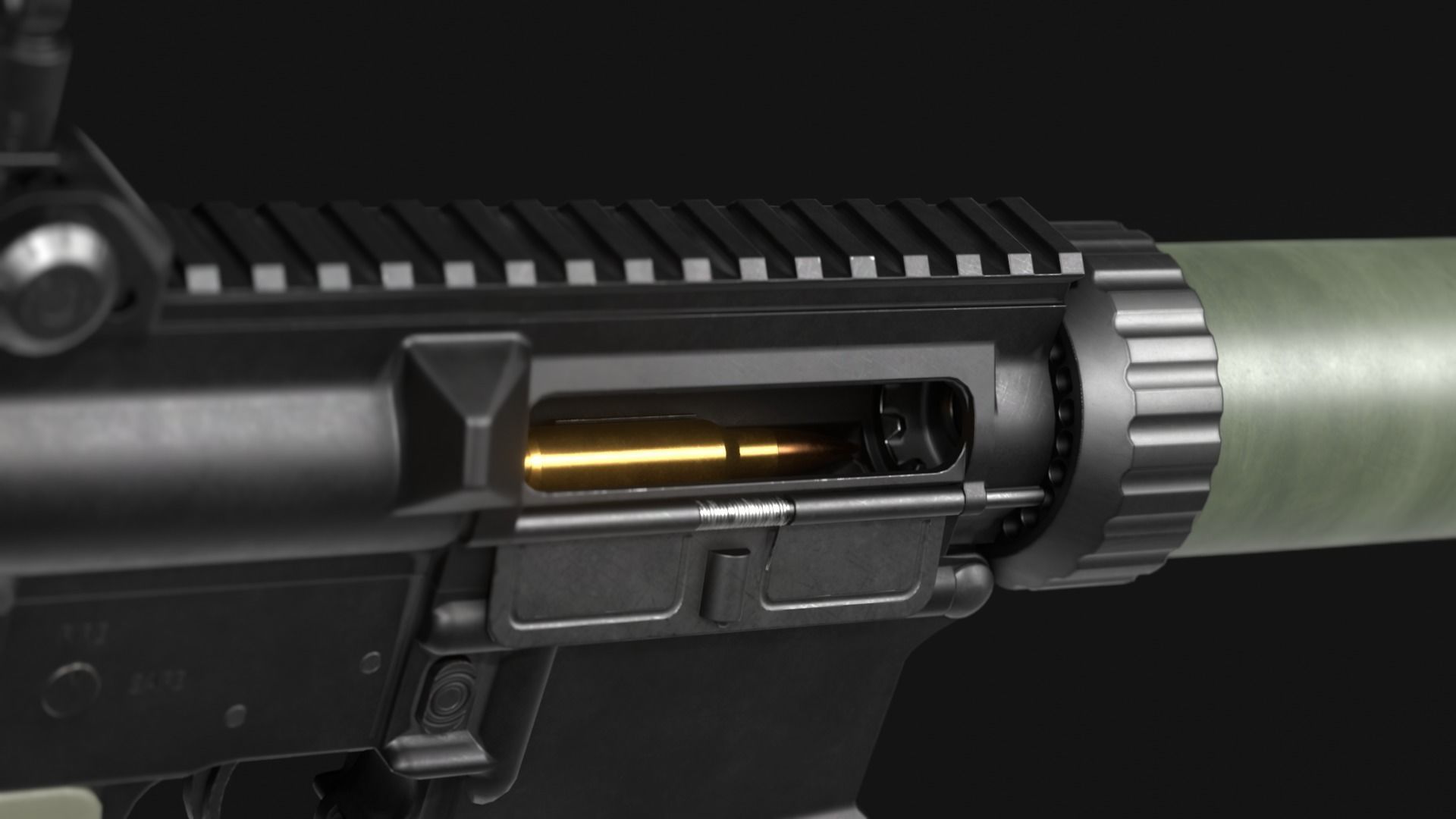 Armalite AR-10T Battle Rifle Pack - Game Asset Low-poly 3D model_12