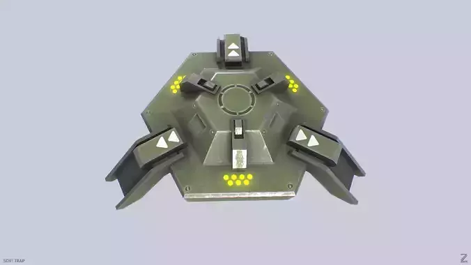 Sci fi trap Low-poly 3D model