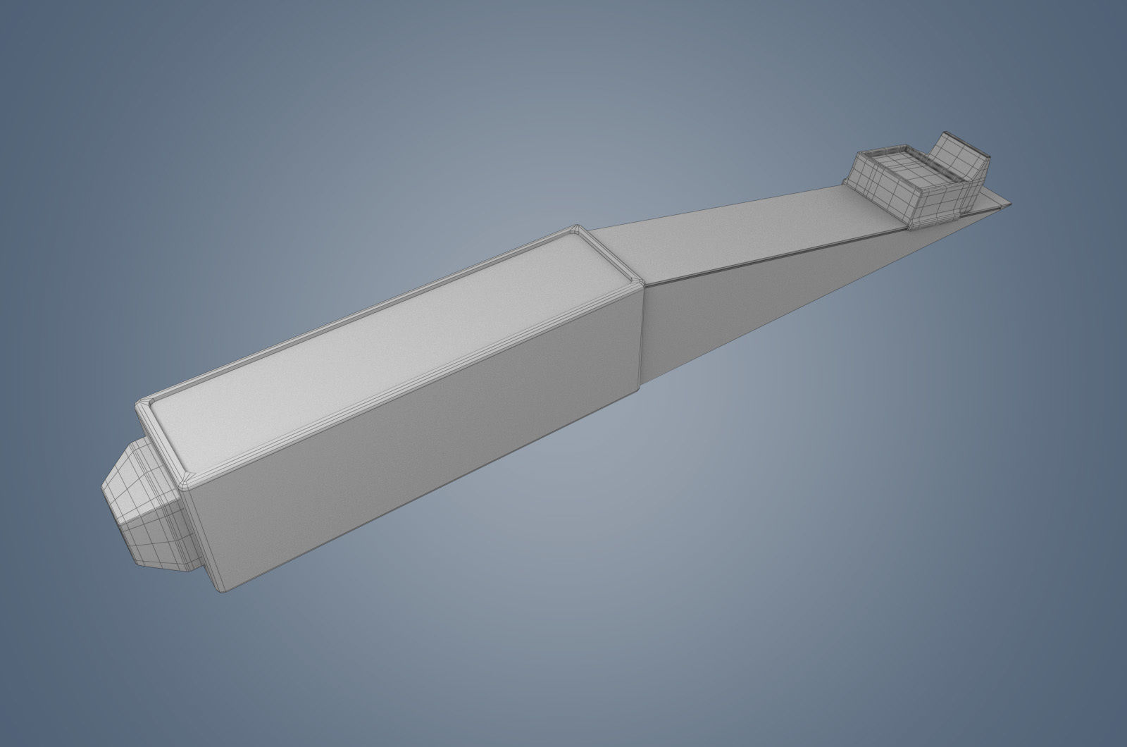 Low mold PBR wedge vernier feeler gauge Low-poly 3D model_9